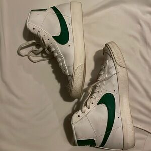 Green Nike Blazers 
size 6